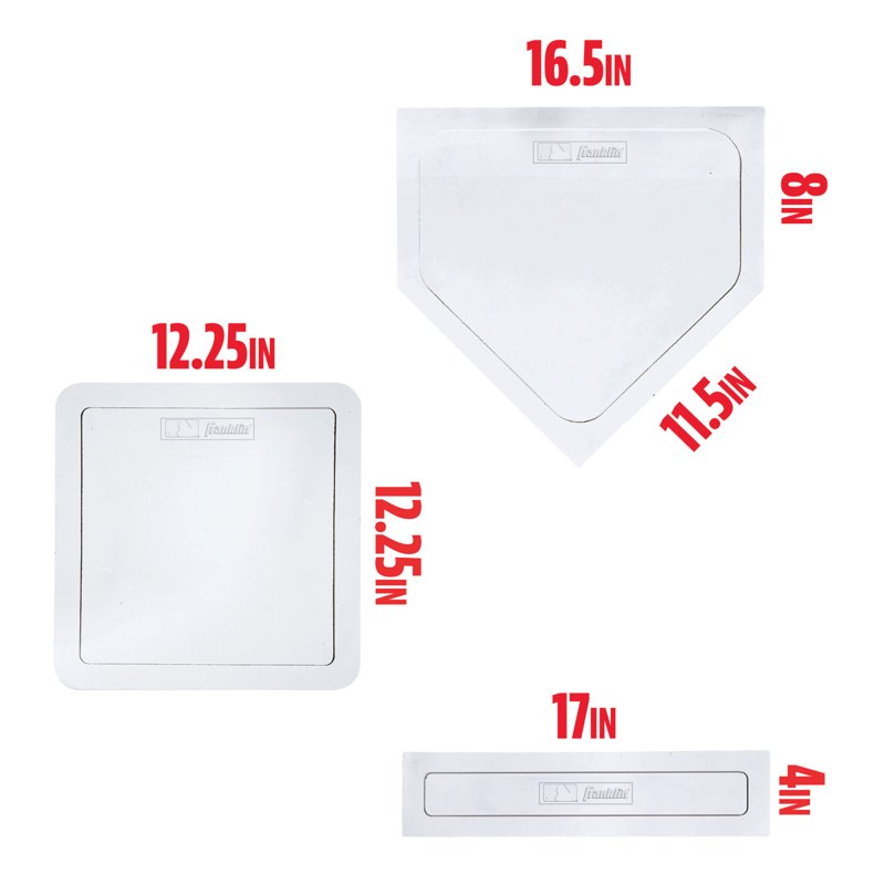 5-Piece Rubber Baseball Base Set for Softball Kickball & T-Ball | Portable & Durable