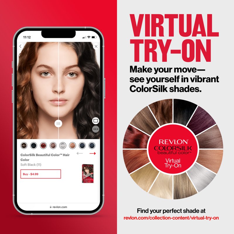 Revlon ColorSilk Permanent Hair Color Kit - Ammonia-Free, Gray Coverage, Multiple Shades