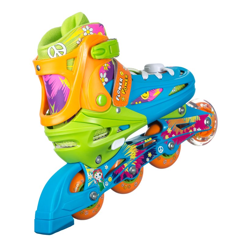 Girls Inline Skates with Light-Up LED Laces & Wheel - Youth Sizes Available
