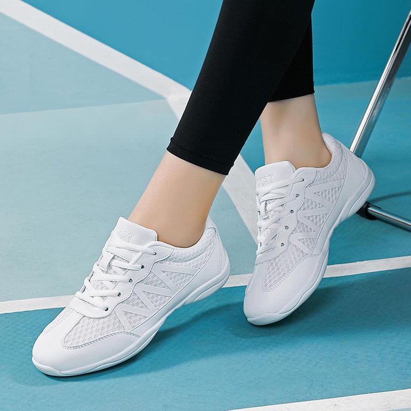 Lightweight Cheerleading Shoes for Girls Breathable Dance Sneakers