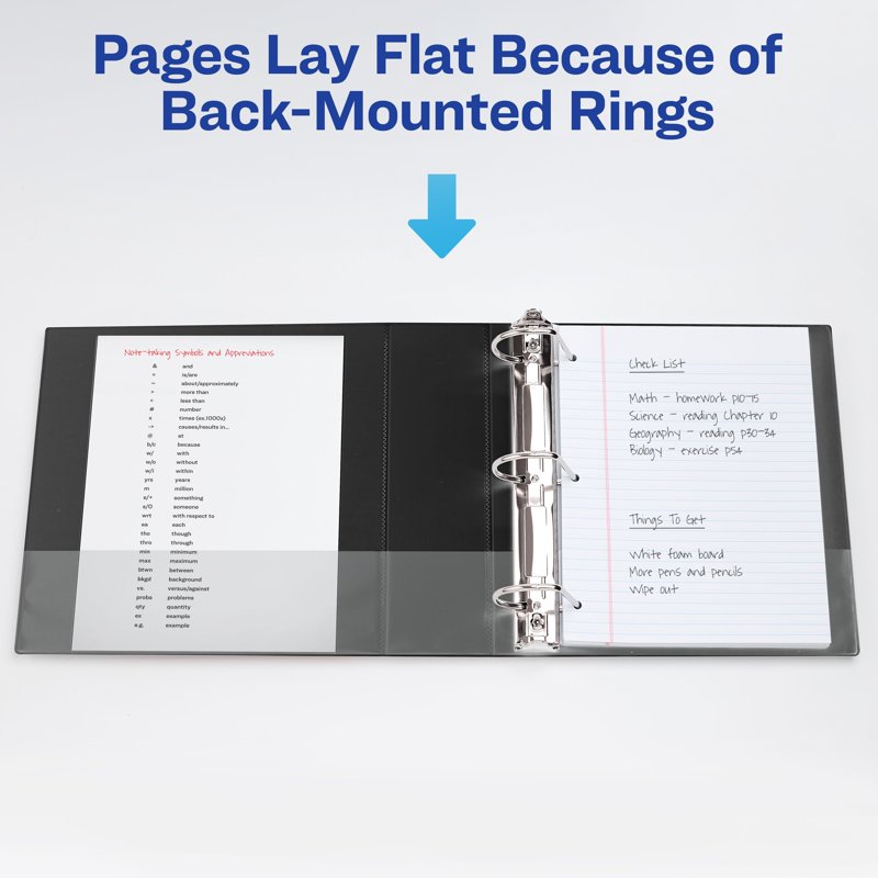 Heavy Duty View Letter Size 4-Inch Slant Ring Binder - White, 1 Pack