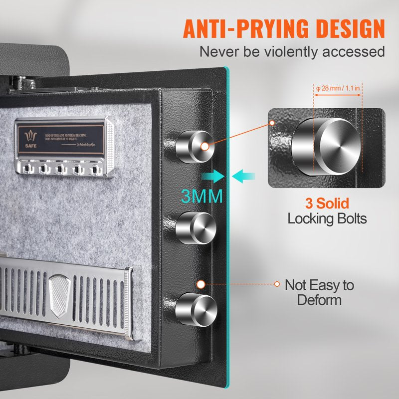 Home Safe 1.2 Cu Ft Steel Security Safe with Digital Keypad & Keys