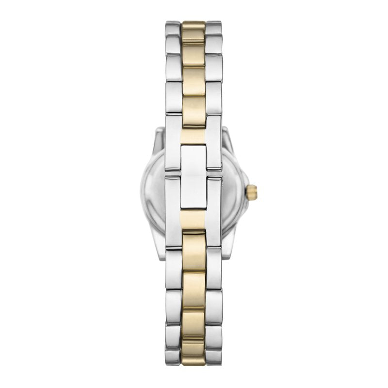 Women’s Two-Tone Silver and Gold Wristwatch – Mini Round Case & Bracelet