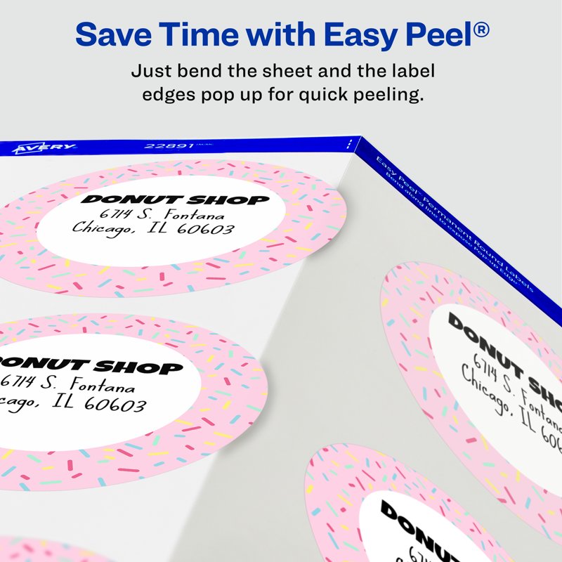 3-Inch Round Glossy White Labels - Pack of 60 for Printing & Packaging