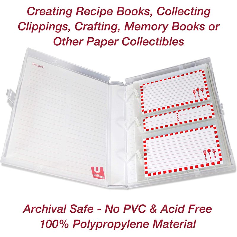 Mini 3x5 Inch Photo Protectors Pack of 50 for Binder Storage - Made in USA