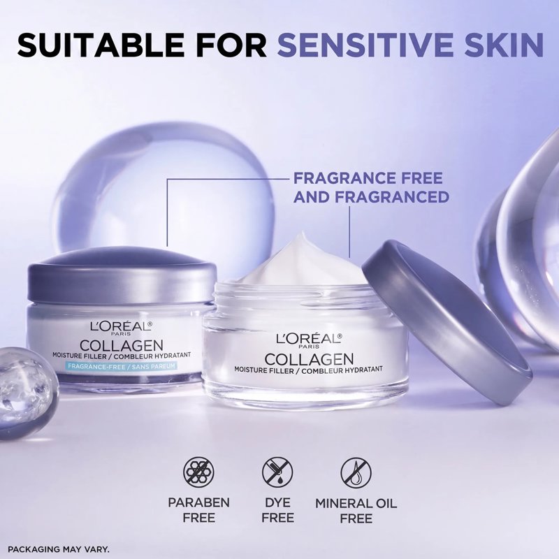Collagen Moisture Filler Face Cream - Anti-Aging Hydrating Skin Care, Fragrance-Free 1.7oz