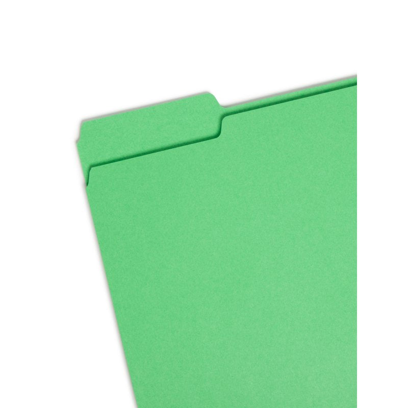 Color File Folders, Letter Size, 1/3 Cut, Multicolor, Box of 100