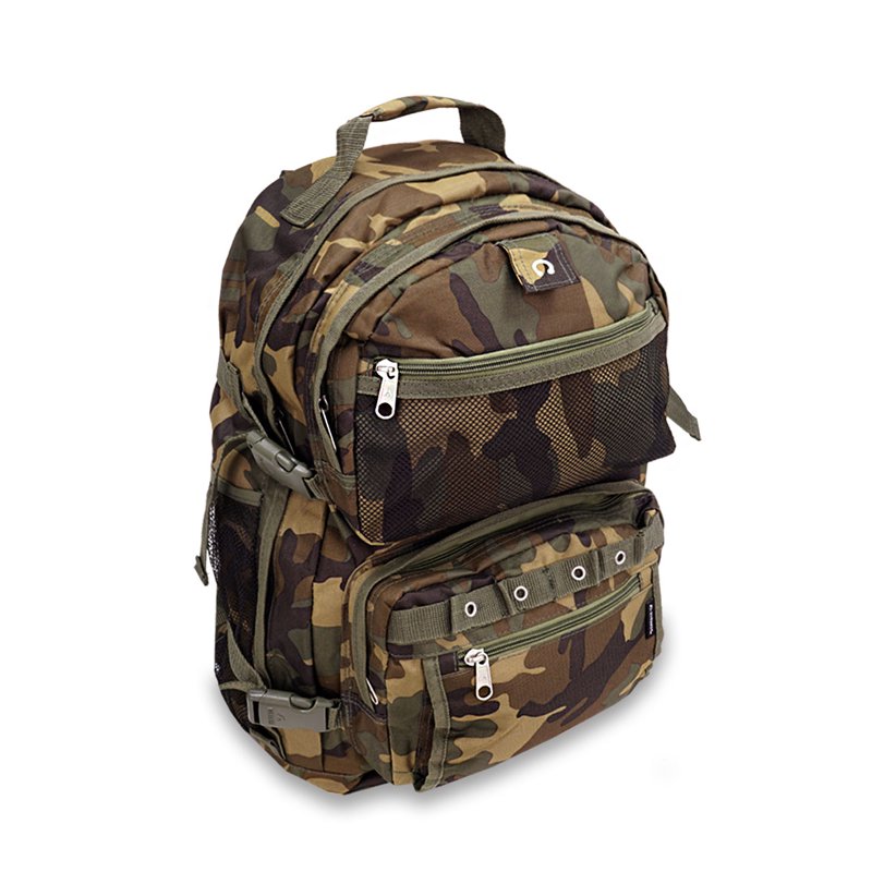 Unisex Oversized Lightweight Woodland Camo Backpack 20" for Hiking & Travel
