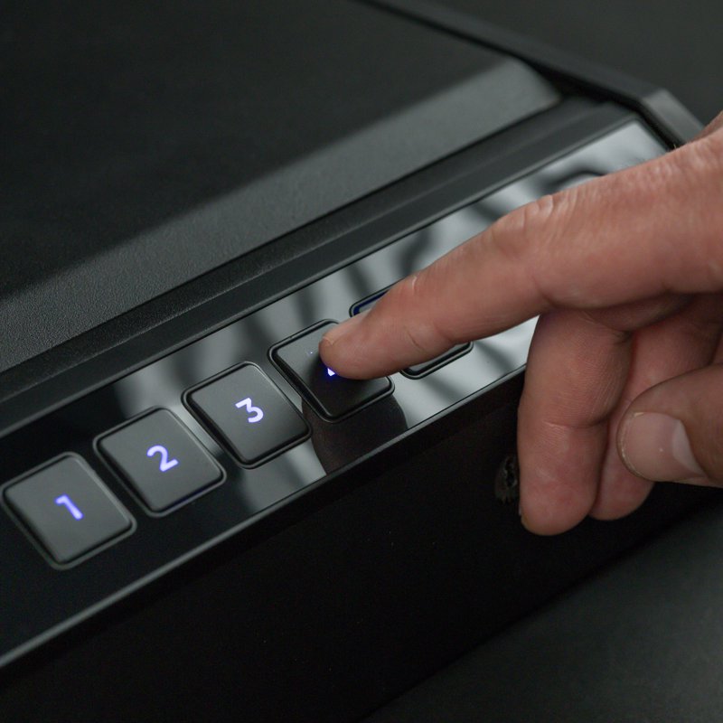 Biometric Gun Safe for 2 Handguns with LCD Display USB-C Emergency Power