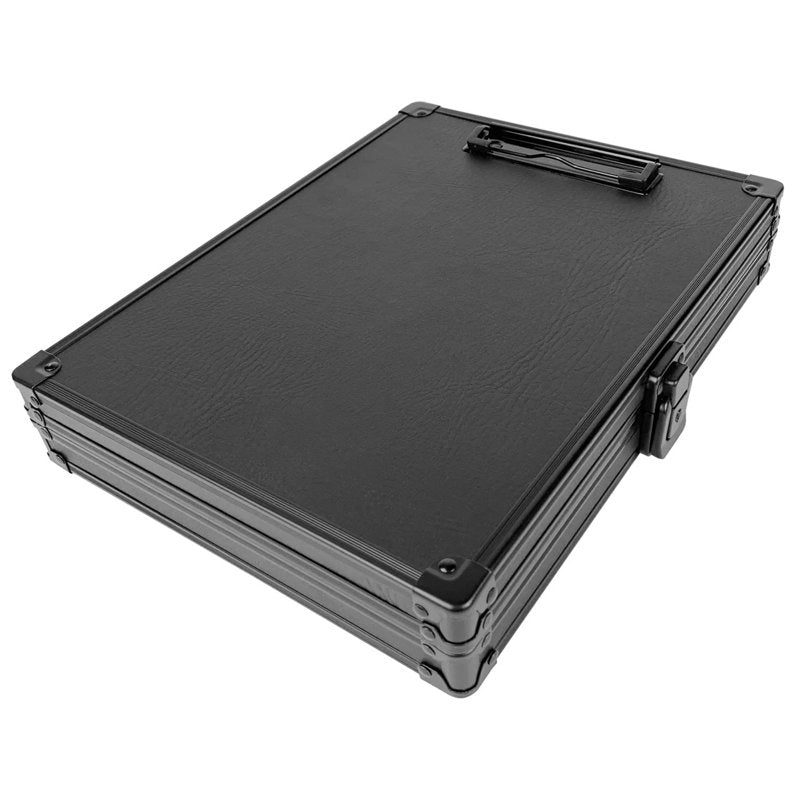 Vaultz Locking Storage Clipboard 8.5x11 Tactical Black Portable Organizer