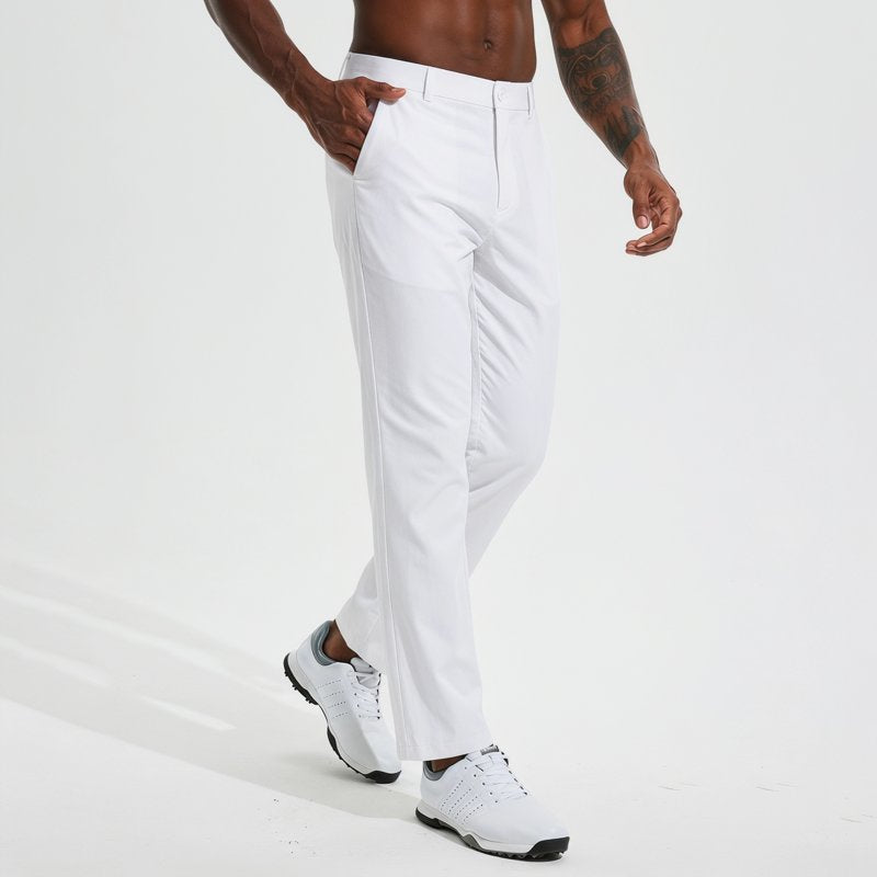 Men's Golf Pants Lightweight Stretch Work Trousers Business Casual White