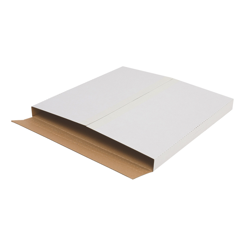 Vinyl Record Shipping Mailer Boxes - 25 Pack, 12.5x12.5x1 Inches, White