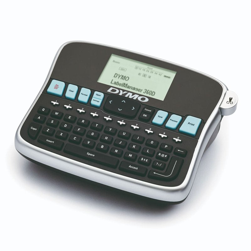 Desktop Label Maker with Rechargeable Battery, QWERTY Keyboard & Large Display
