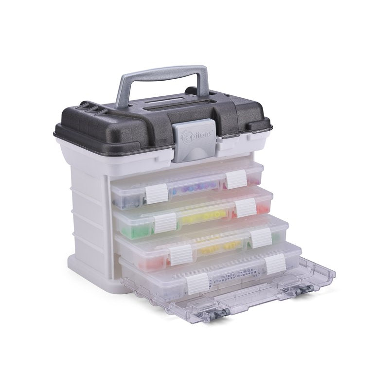 Small Portable Storage Rack System for Art, Makeup & Crafts - White & Gray