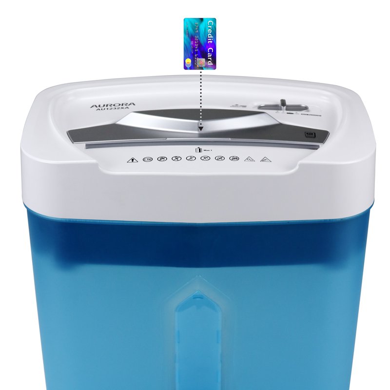 Crosscut Paper and Credit Card Shredder with 5.2-Gallon Wastebasket – 12-Sheet Capacity