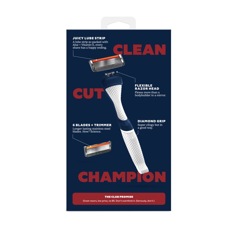 Military Marine 6-Blade Razor Starter Set with Handle & Blades