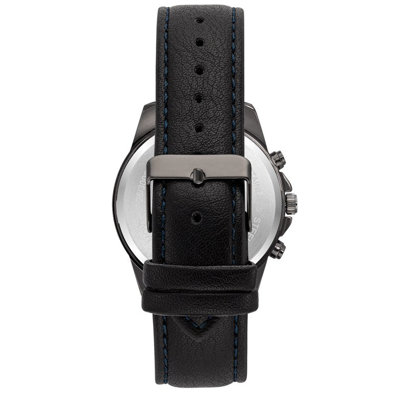 Men's Casual Black Watch with Alloy Case and Black PU Strap
