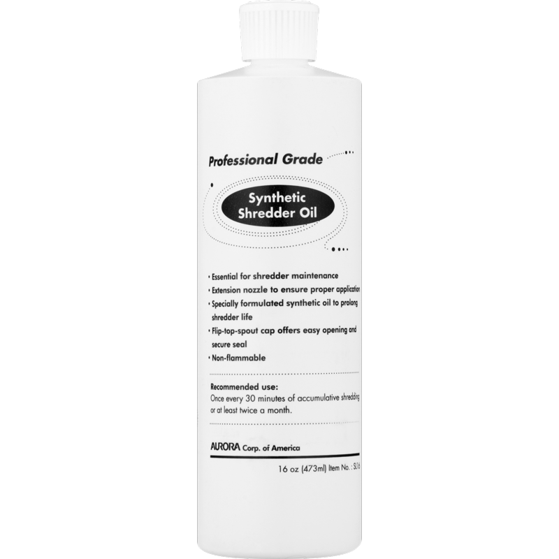 Synthetic Shredder Oil 16 oz - Professional Grade Lubricant for Paper Crushers