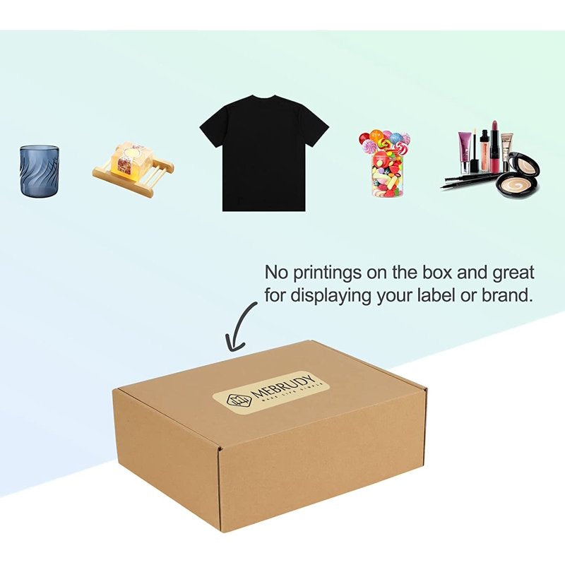 25 Pack Brown Corrugated Shipping Boxes - 13x10x2 Inches