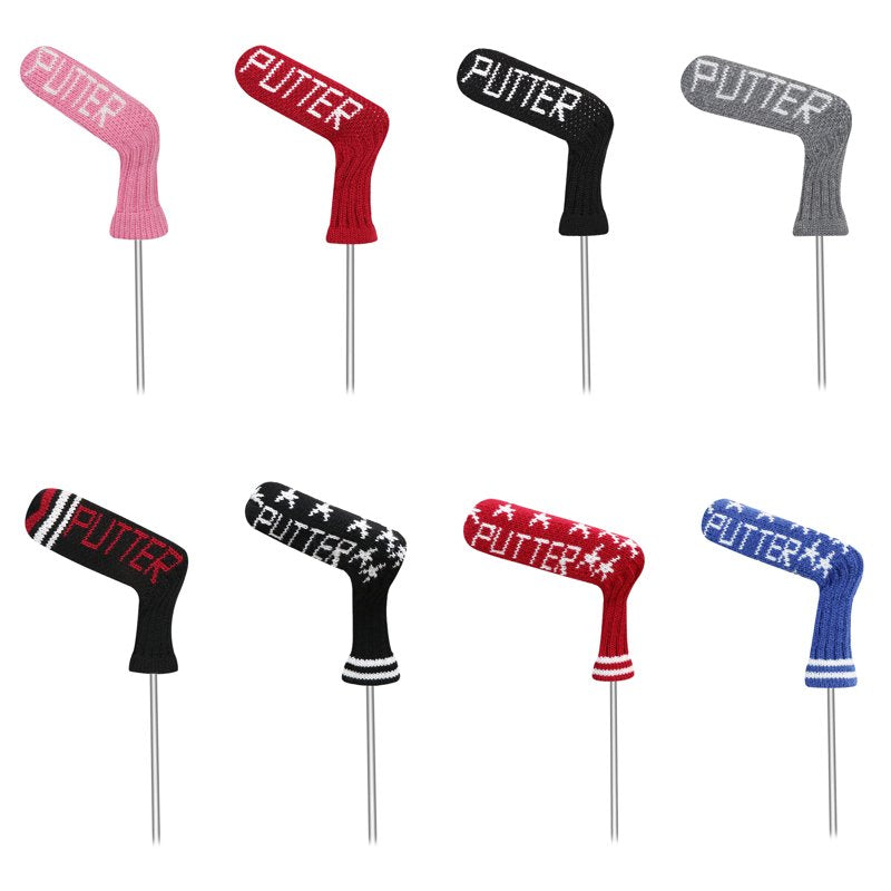 Golf Blade Putter Head Cover - Knitted Protective Cover for Most Blade Putters