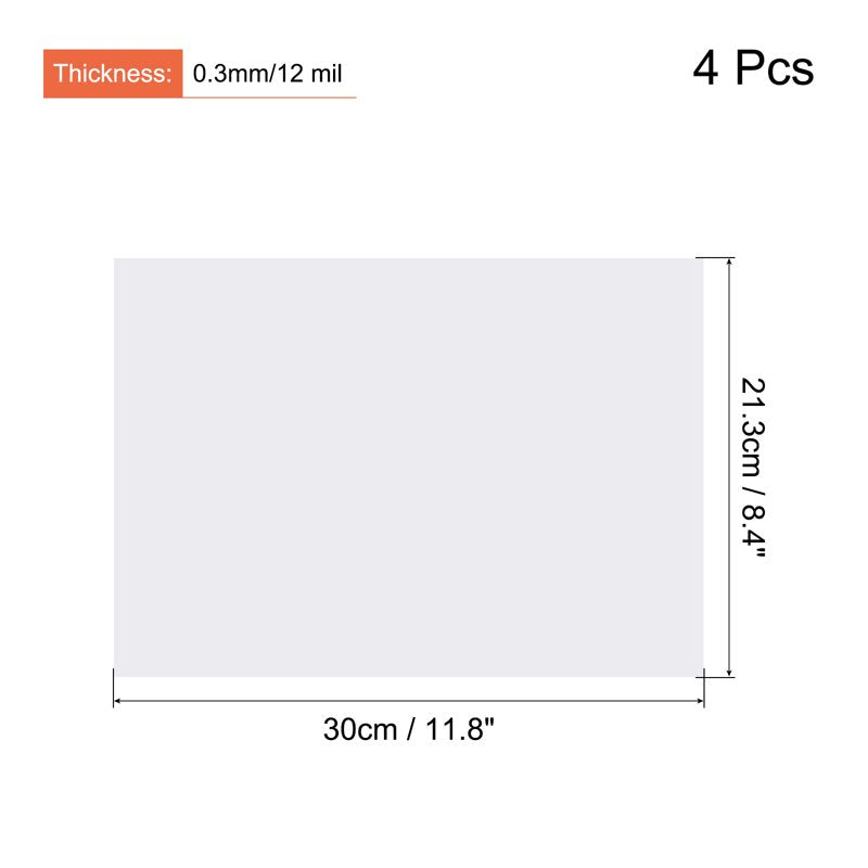 Self-Adhesive Cold Laminating Film Sheets 8.5x11 Inch for Photos & Menus - 4 Pack