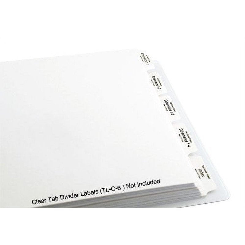 11x17 Index Tab Divider Set - 5 Tabs, Heavy-Duty Binder Dividers for Large Documents