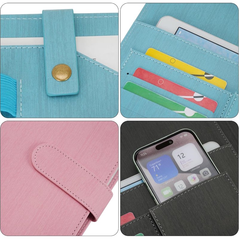 A4 PU Leather Portfolio Organizer with Removable Ring Binder and Multiple Pockets
