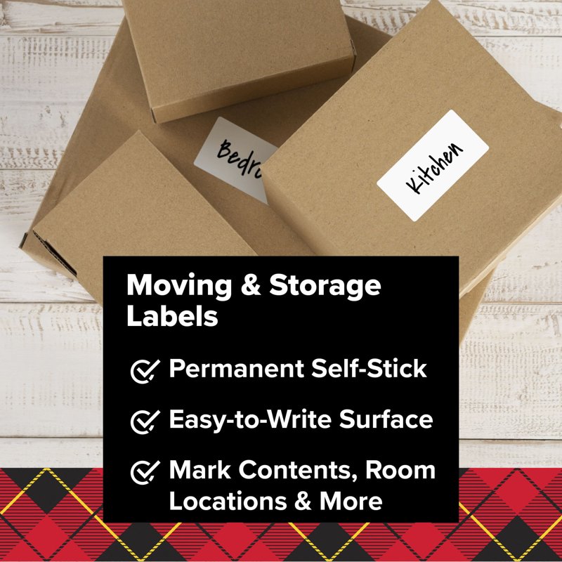 Self-Adhesive Moving Labels for Boxes and Containers - 25 Pack, 4.62 x 2.87 inches