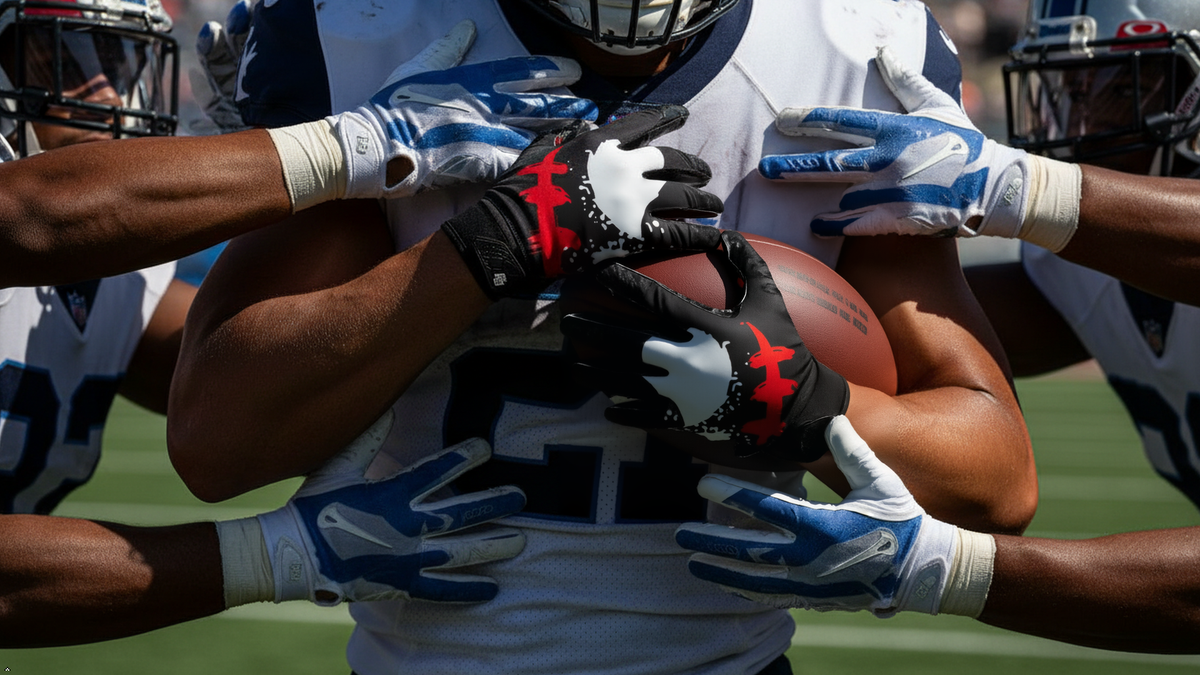 Elite Football Gloves - Extra Sticky Grip for Wide Receivers, Youth Sizes