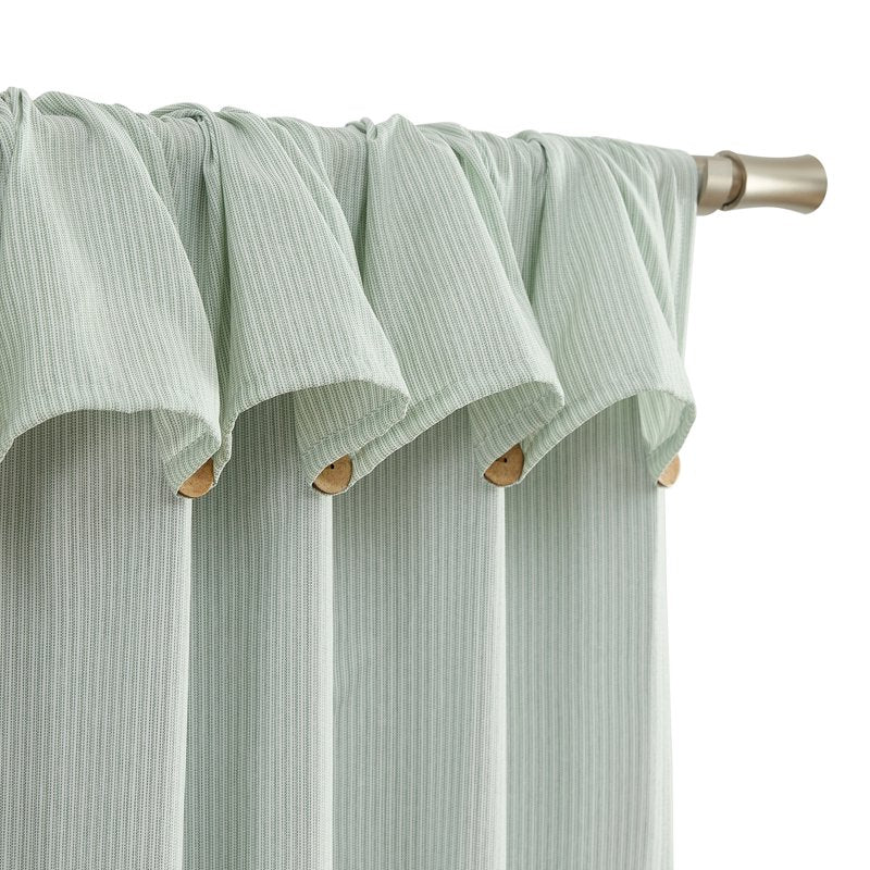Blackout Curtain Panel with Attached Valance - Sage, 38x95 Inches