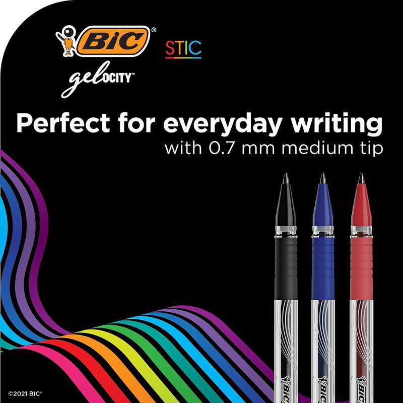 Gel Pen Set - 14 Assorted Medium Point Gel Pens for Writing and Doodling