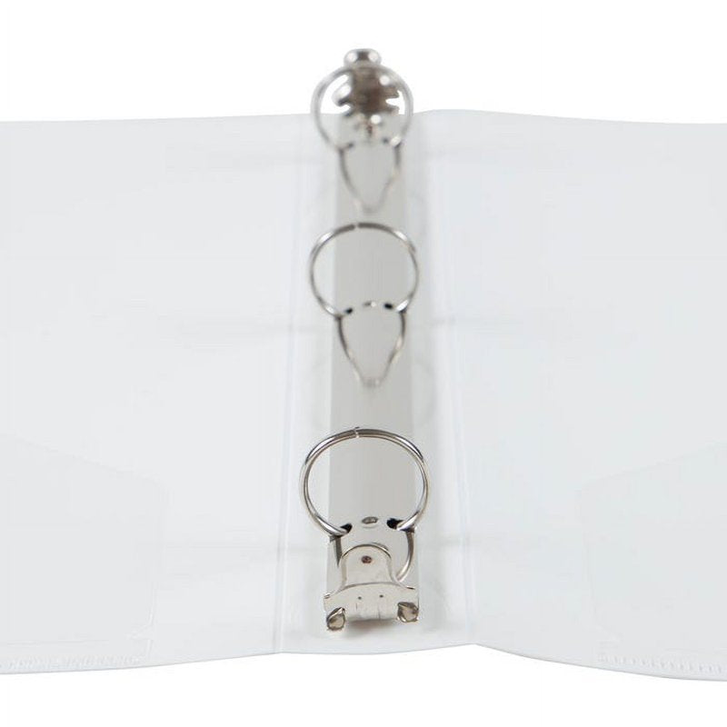 1 Inch Plastic Binder with Metal Rings - White, 11.5 x 10.25 Inches