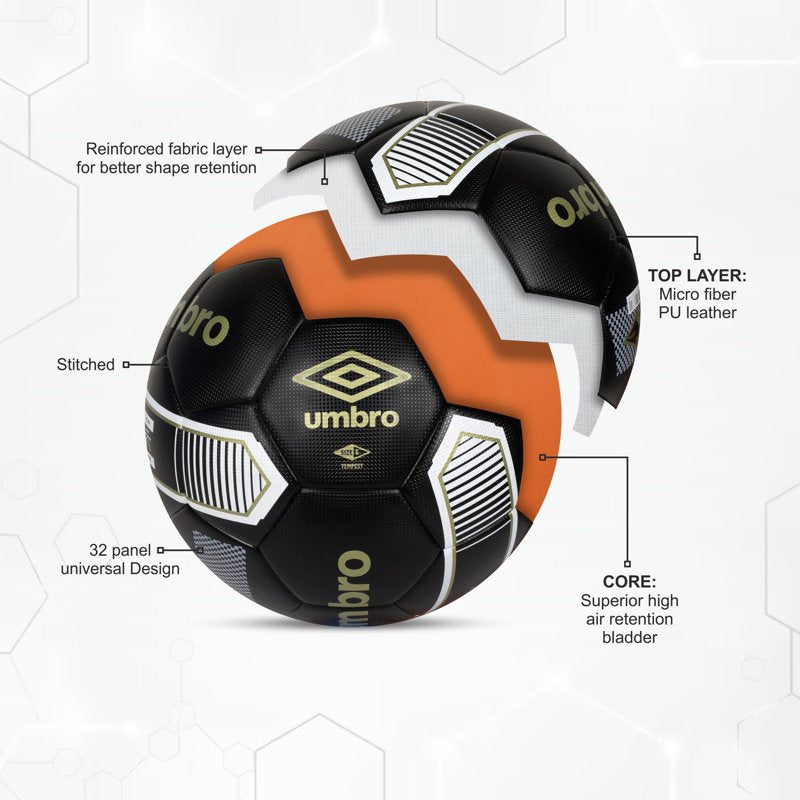 Umbro Tempest Soccer Ball Size 5 NFHS Certified - Single
