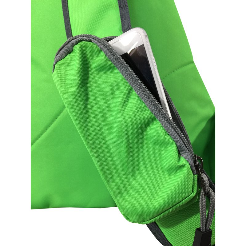 Unisex Reflective Sling Backpack Bright Green - Student Daypack, 19 Inch