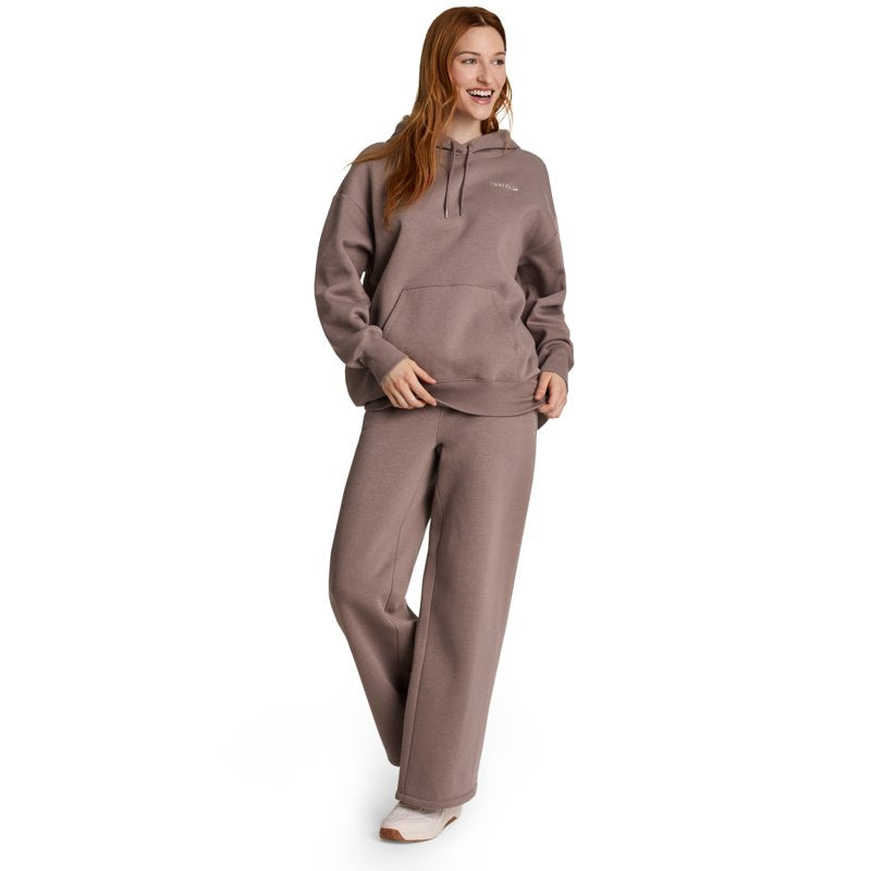 Women's Wide Leg Fleece Pants - Comfortable Athletic Lounge Wear