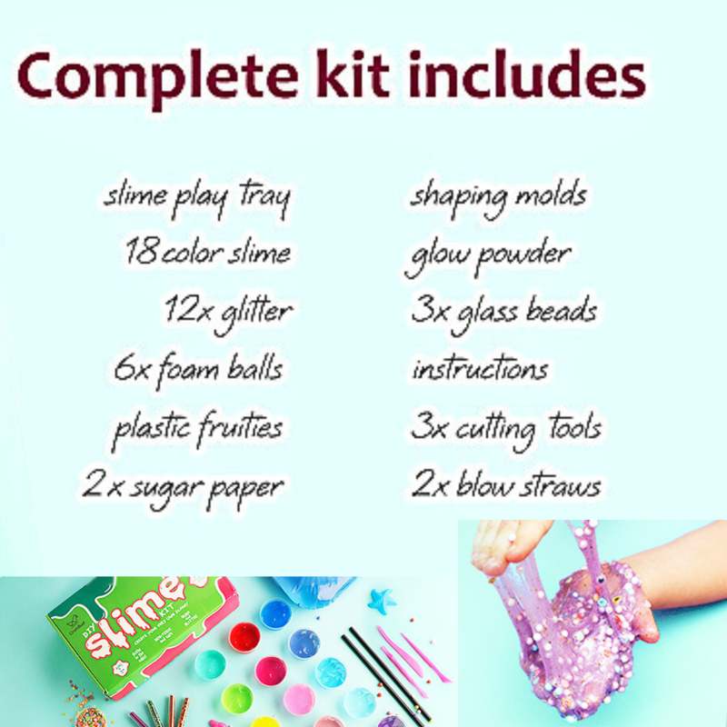 Glow in the Dark Slime Kit for Kids - 18 Vibrant Colors & 1,000+ Add-ins
