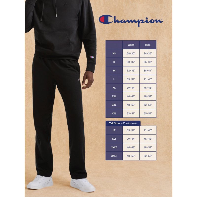Champion Men's Lightweight Jersey Sweatpants with Cinched Bottoms