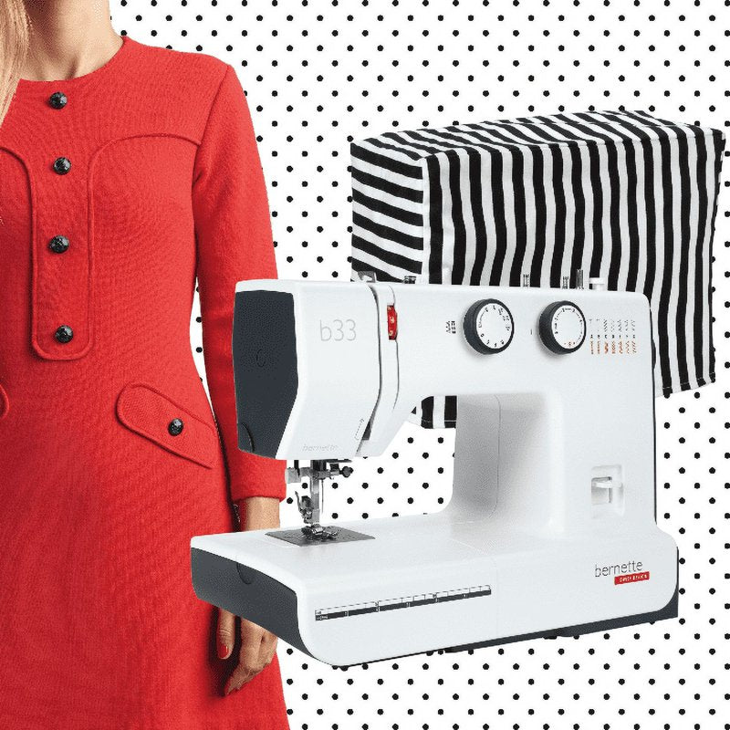 Bernette 33 Sewing Machine with Semi-Automatic Needle Threader - Compact Beginner Model
