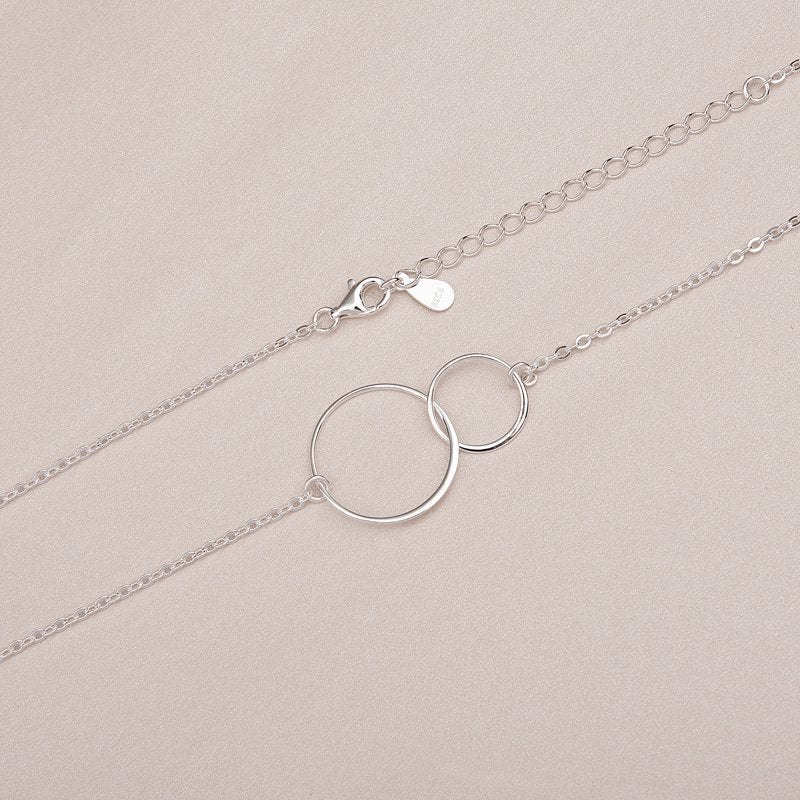 Personalized Mother & Son Necklace Sterling Silver Gift for Mothers Day or Birthday
