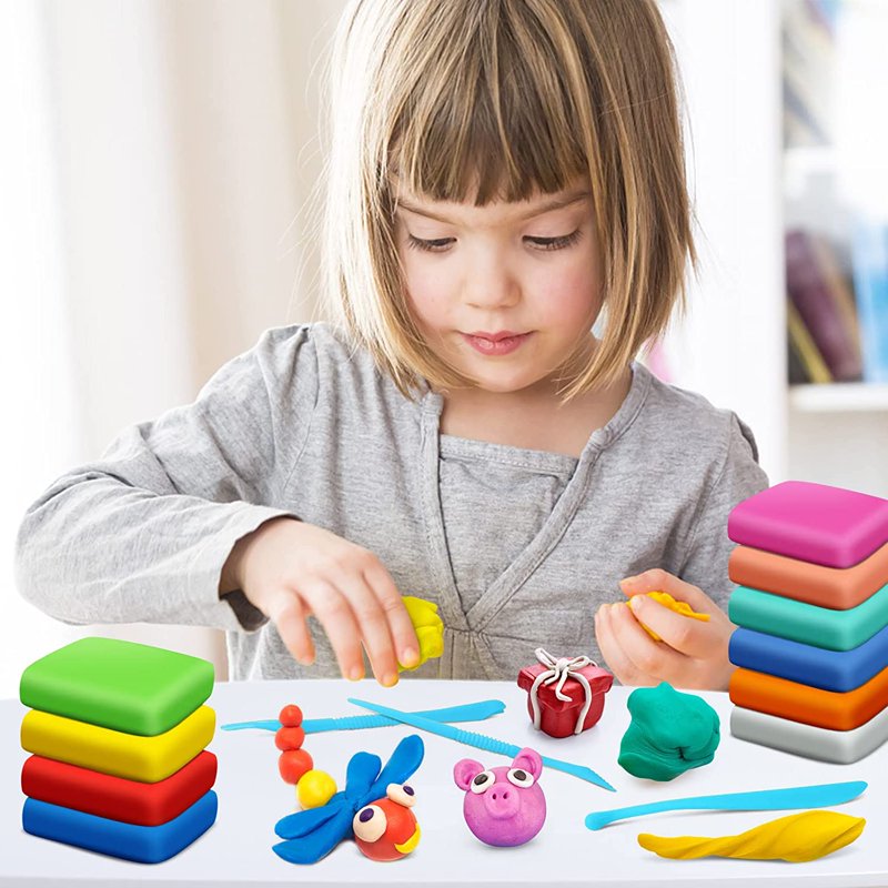 Air Dry Clay Set with 36 Colors & Tools for Kids - Modeling & Crafting
