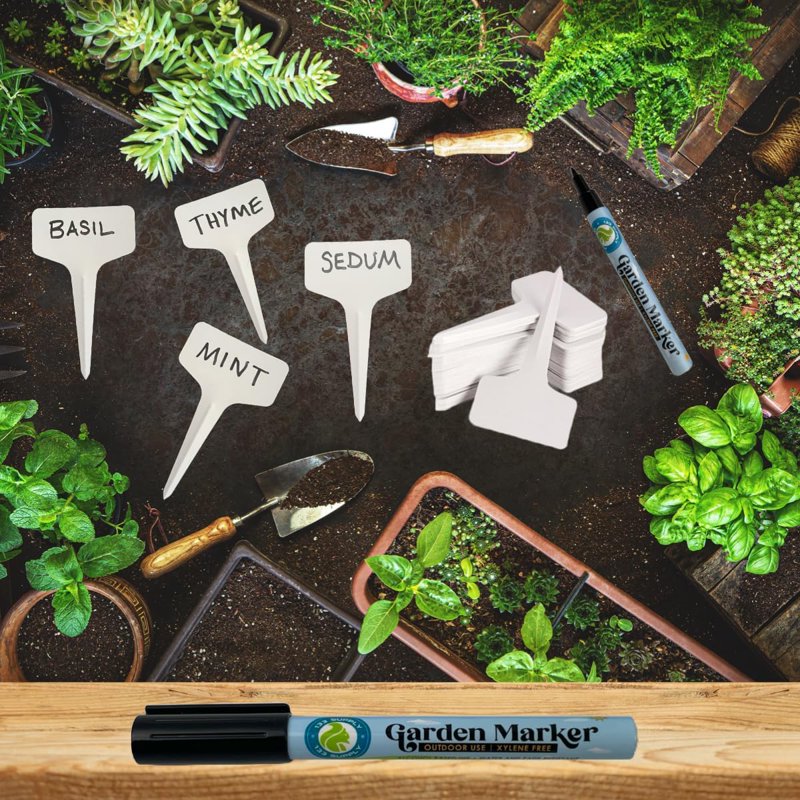 2 Pack Waterproof Garden Markers Pens for Plant Labels Outdoor & Indoor Gardening