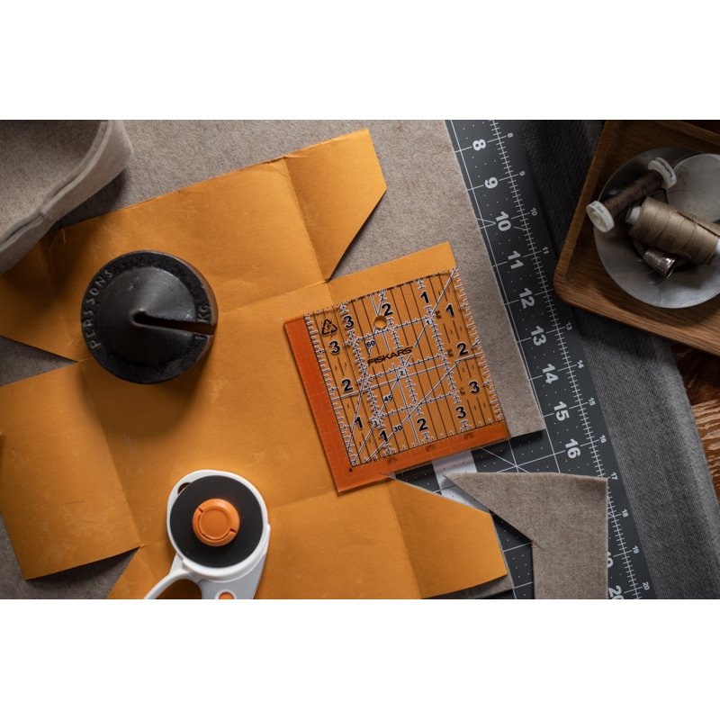 Square Sewing Ruler 4.5 Inch Clear Grid Lines for Quilting and Crafting