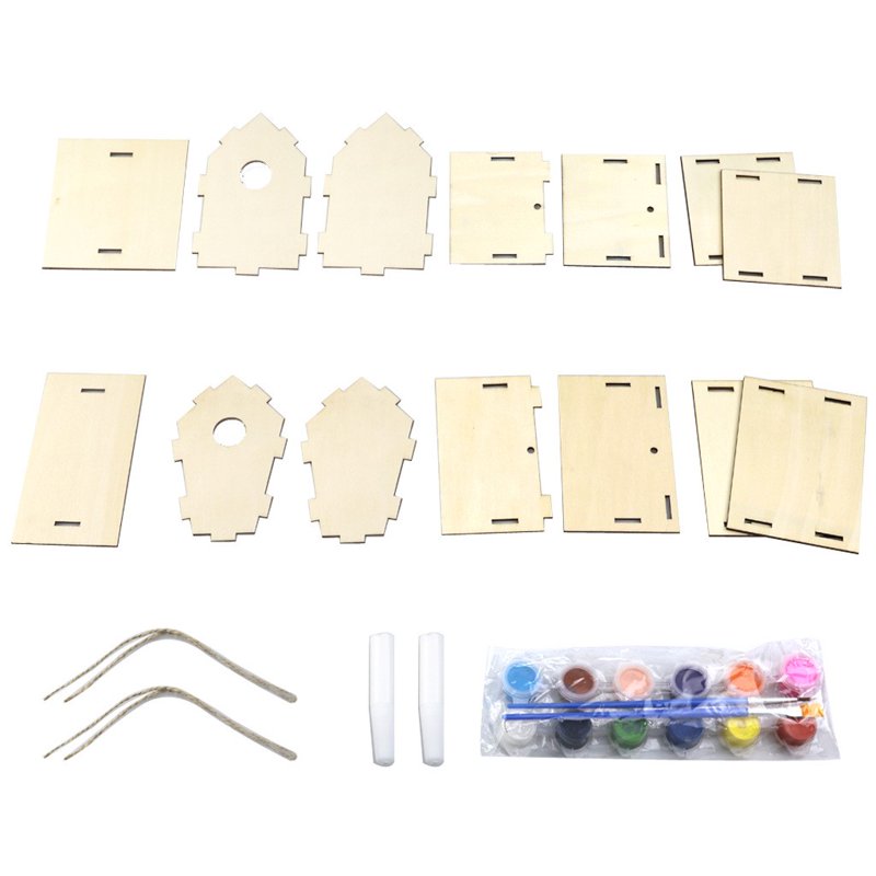 DIY Bird House Kit for Kids Ages 4-8 - Build and Paint Wooden Craft Set