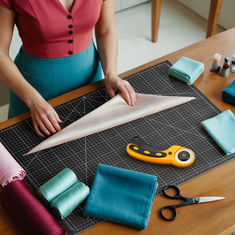 Self-Healing Cutting Mat 18x24 Inches for Sewing Quilting Crafts Double Sided Gray/Black