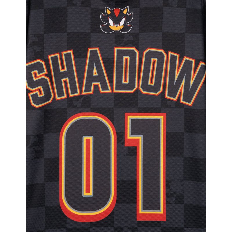 Sega Sonic Shadow Black Boys’ Soccer Jersey 5 — Short Sleeve Mesh Athletic Tee