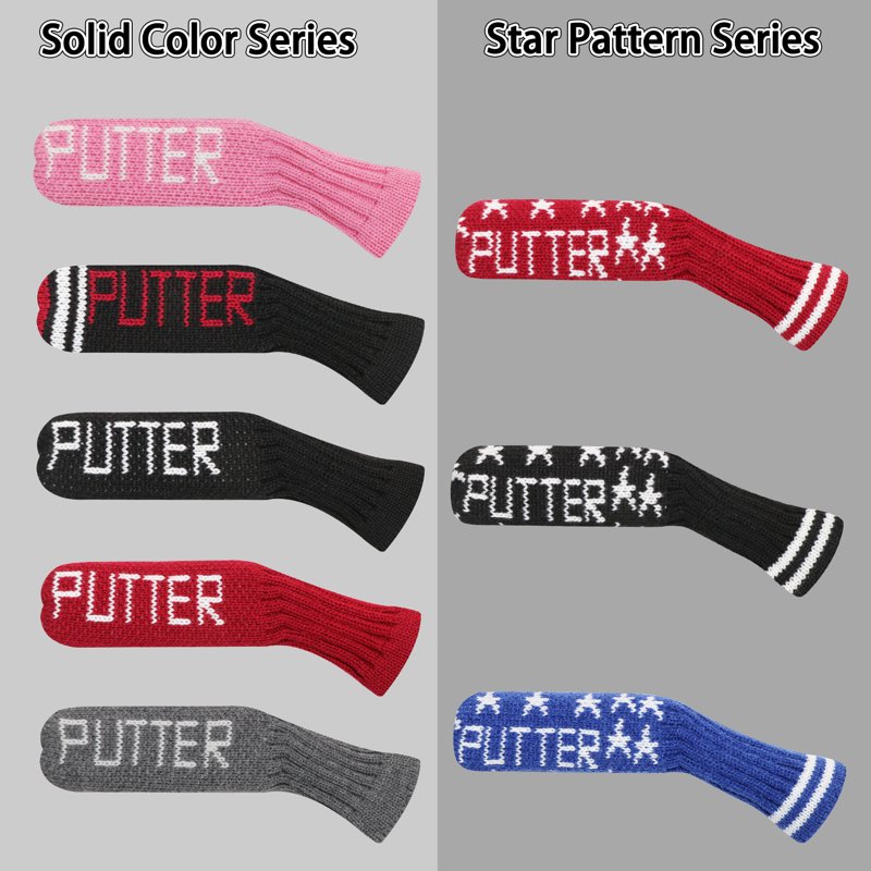 Golf Blade Putter Head Cover - Knitted Protective Cover for Most Blade Putters