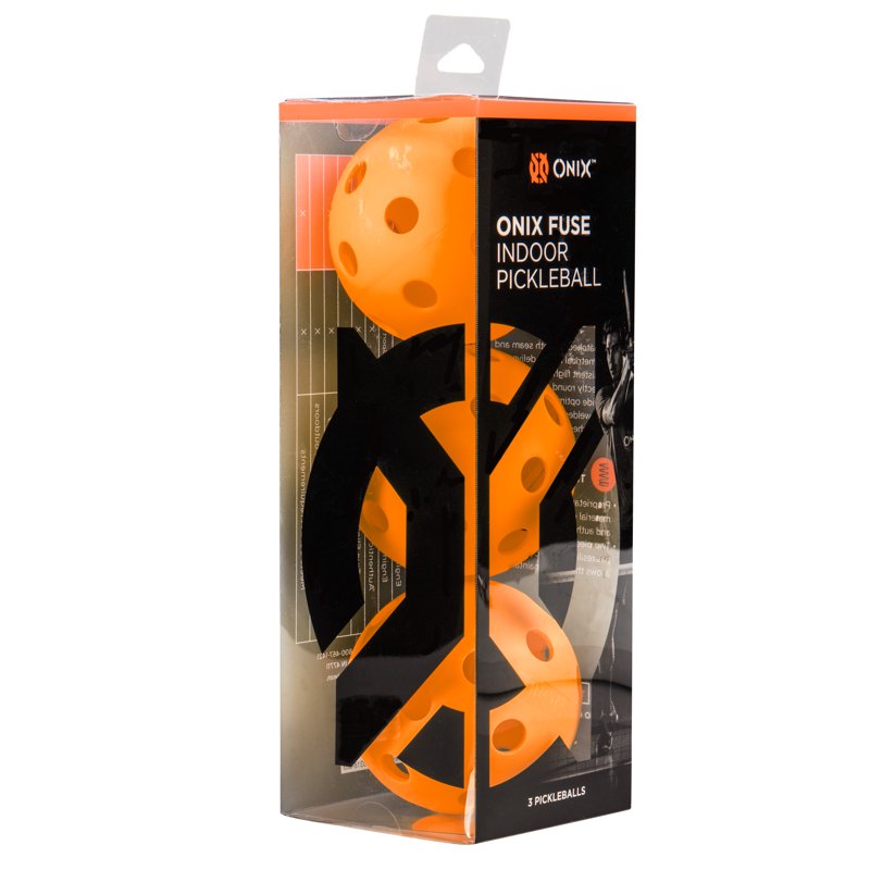 Onix Fuse Indoor Pickleball Balls, 3 Pack - Orange (Variation: 3)