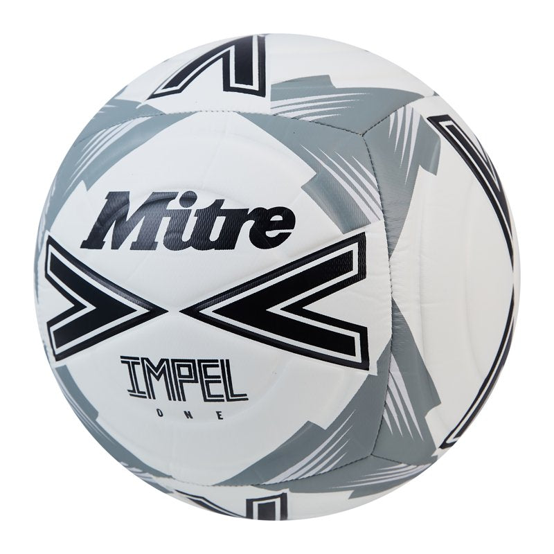 Mitre Impel One Training Soccer Ball – White (Size 4) 6-Panel, Soft-Touch