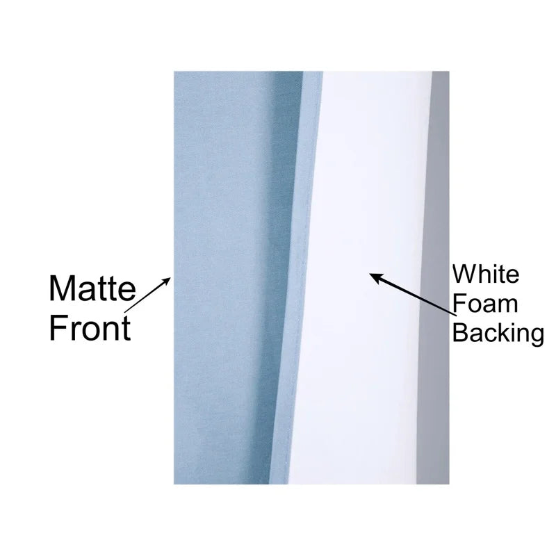 Light Filtering Microfiber Window Curtain Panel - Slate Blue 35x84 Inches