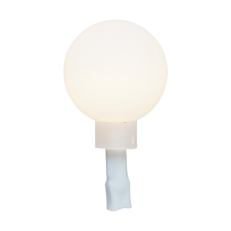 Indoor LED Globe String Lights - 50 Warm White Frosted G20 Globes, 16 ft. Length